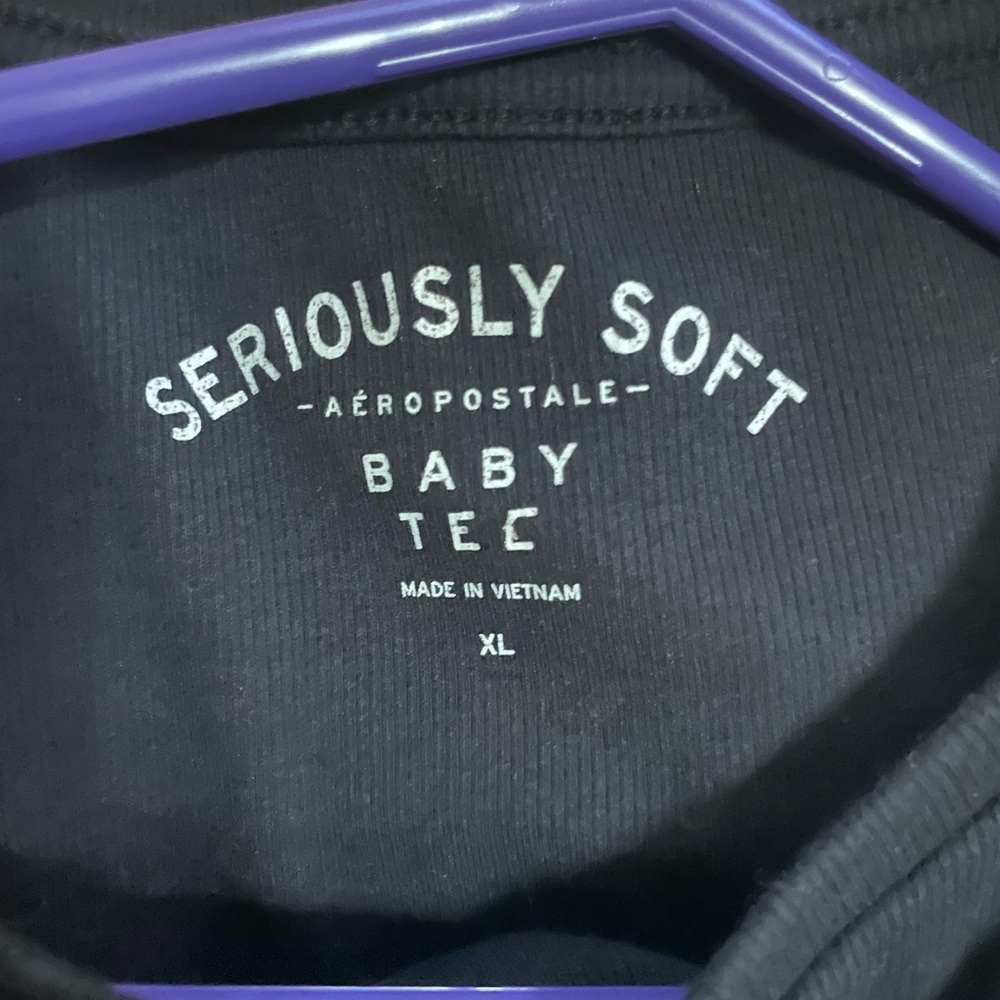 Aeropostale Seriously Soft Black Tee - Picture 2 of 2